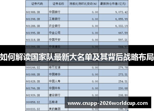 如何解读国家队最新大名单及其背后战略布局
